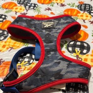 Reebok Red and Blue Camouflage Pet Harness
